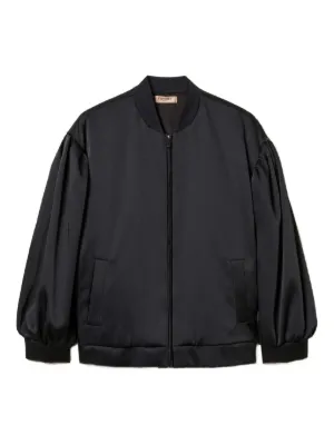 Emporio Armani Velvet Bomber Jacket | Black | FARFETCH