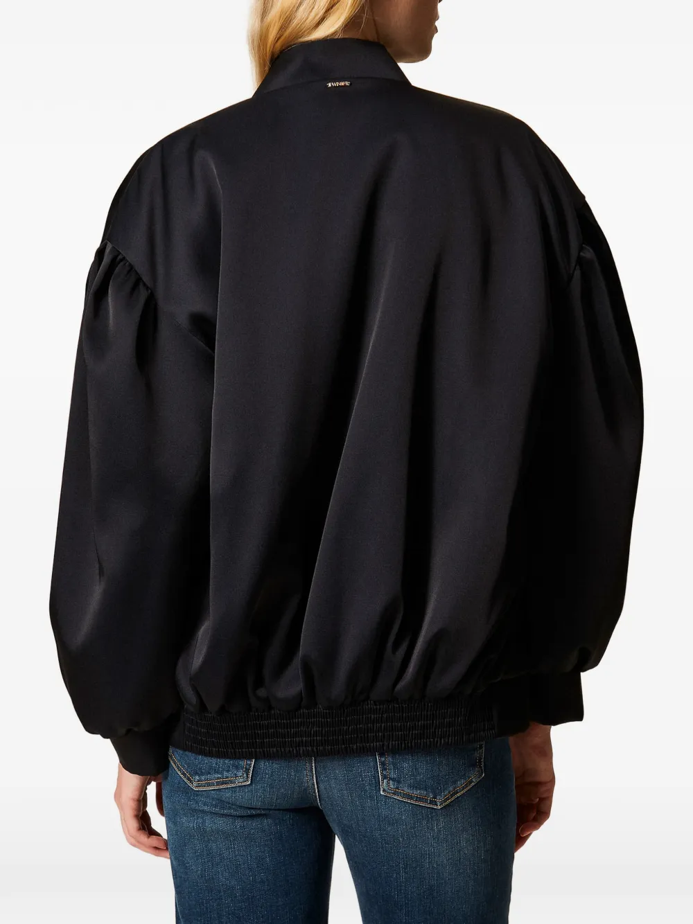 TWINSET Gesmockt Duchesse bomberjack Zwart