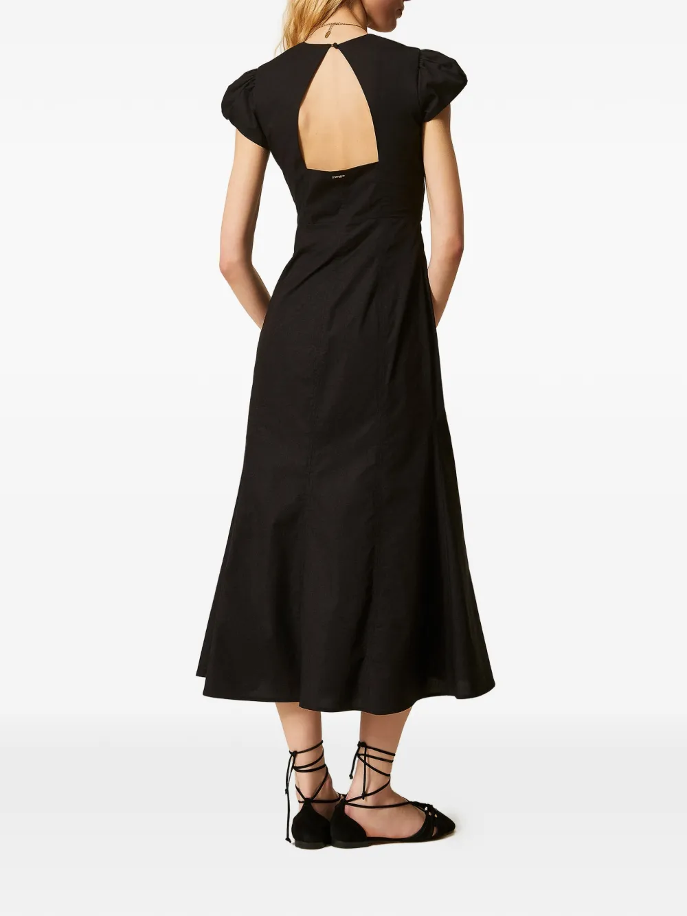 TWINSET Maxi-jurk met V-hals Zwart