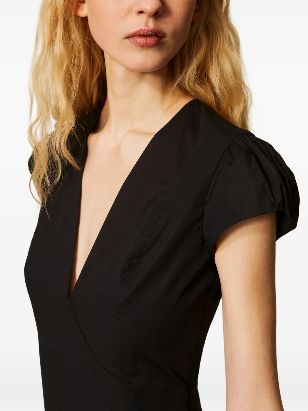 TWINSET Maxi-jurk met V-hals Zwart