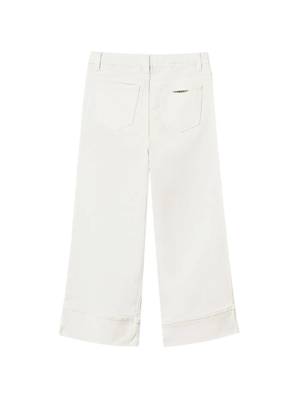 TWINSET Kids Broek met wijde pijpen Wit