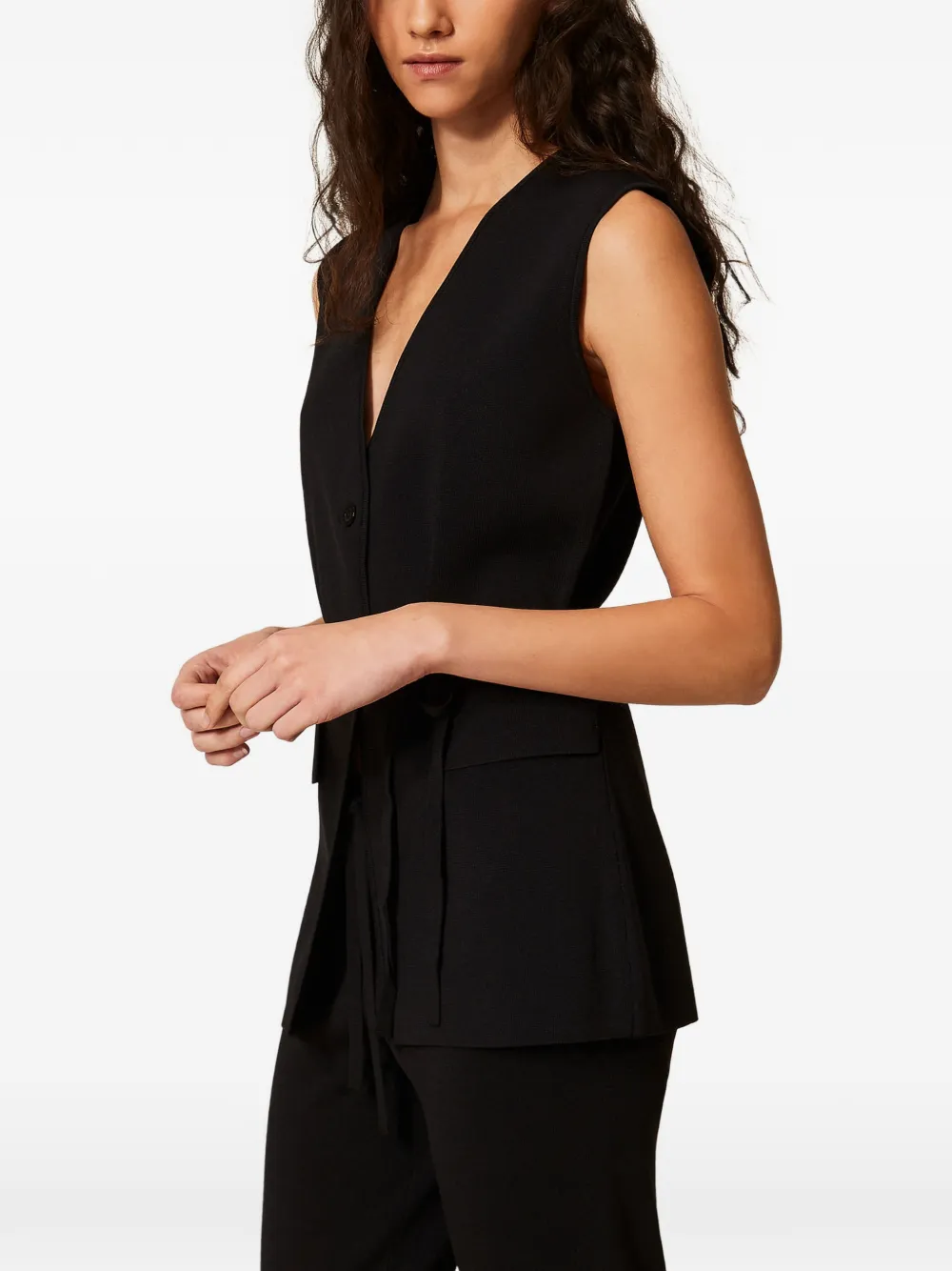  Twinset Sleeveless Jacket - Black 