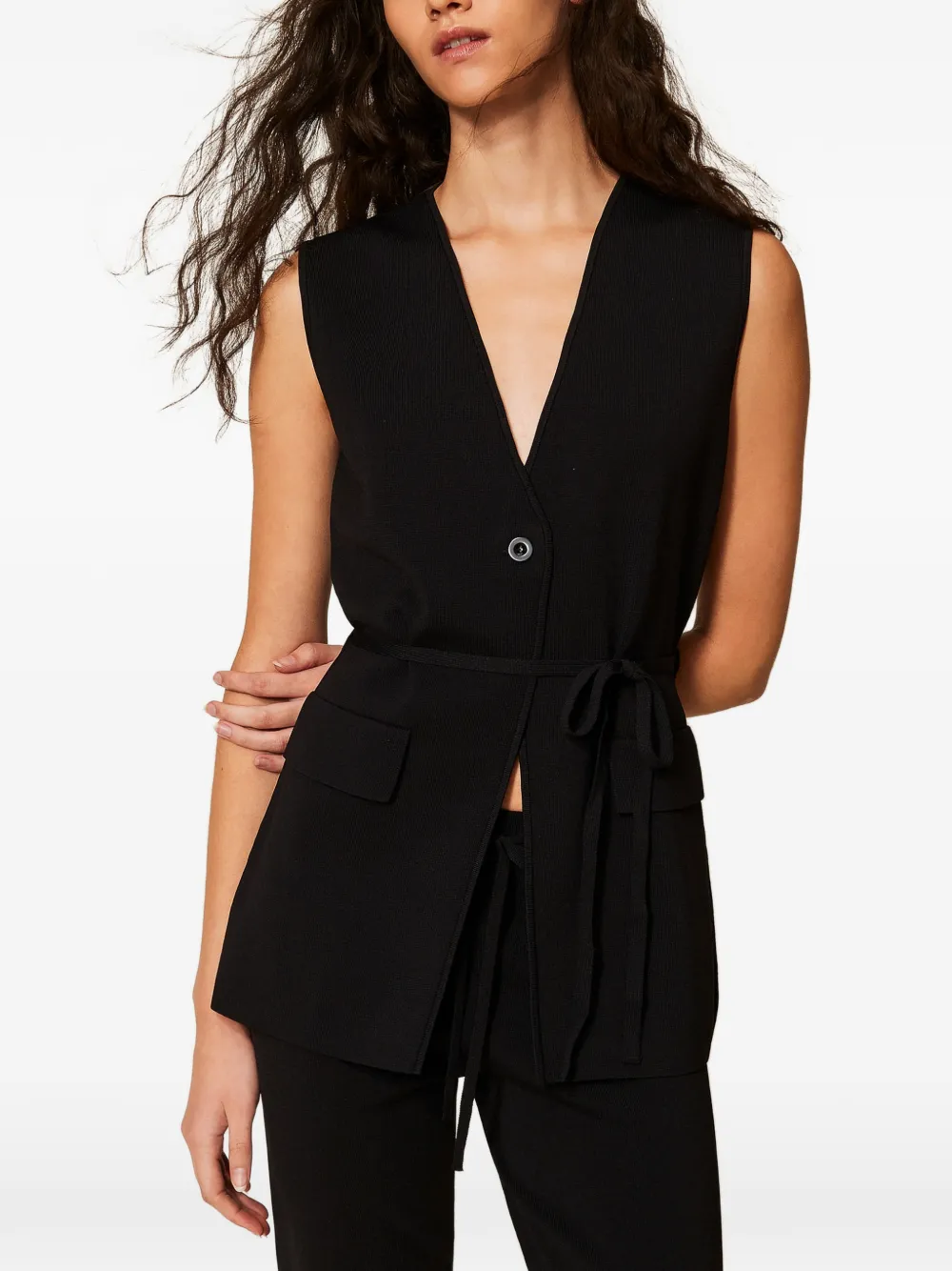  Twinset Sleeveless Jacket - Black 