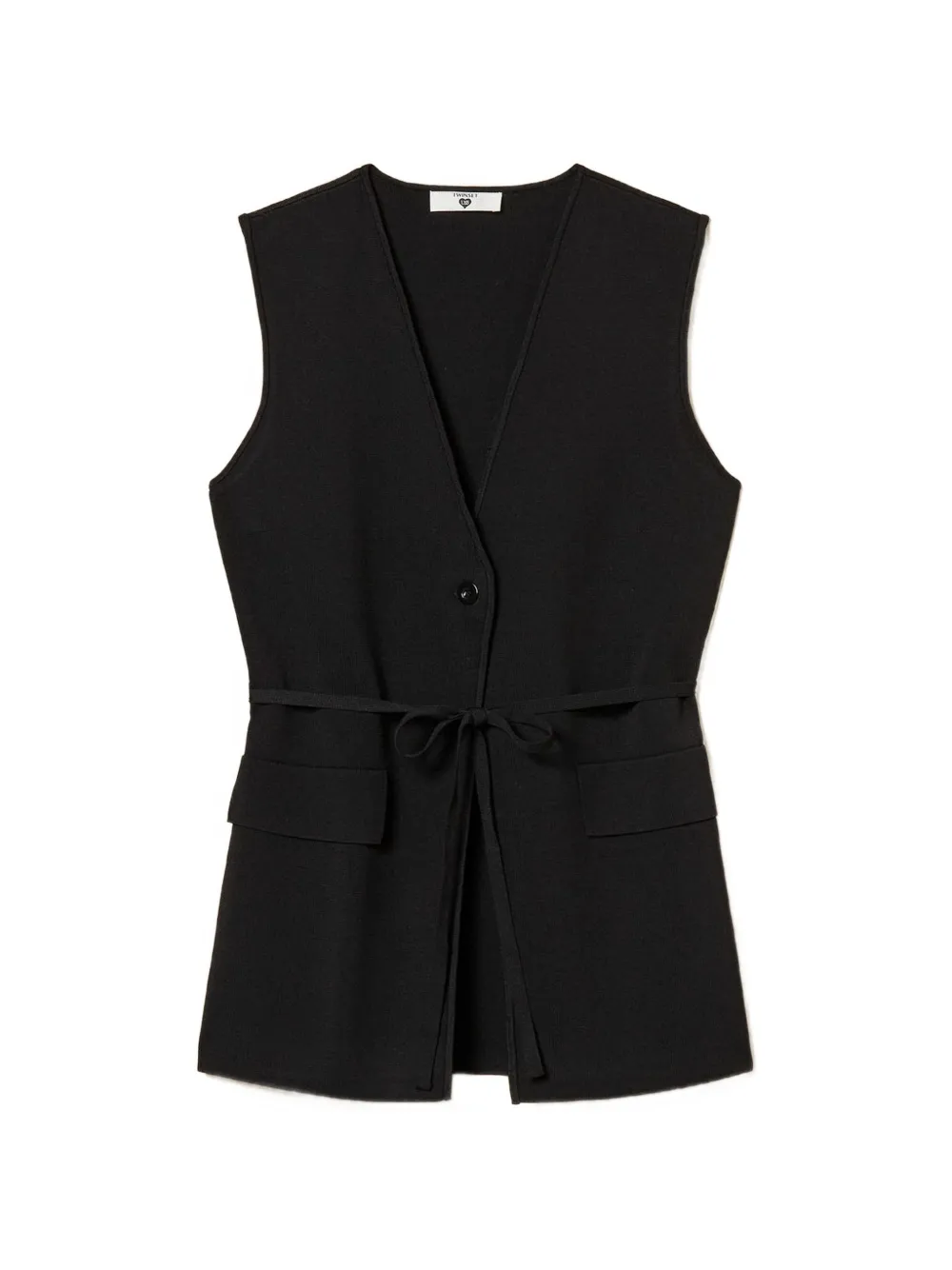 TWINSET Ärmellose Jacke - Schwarz