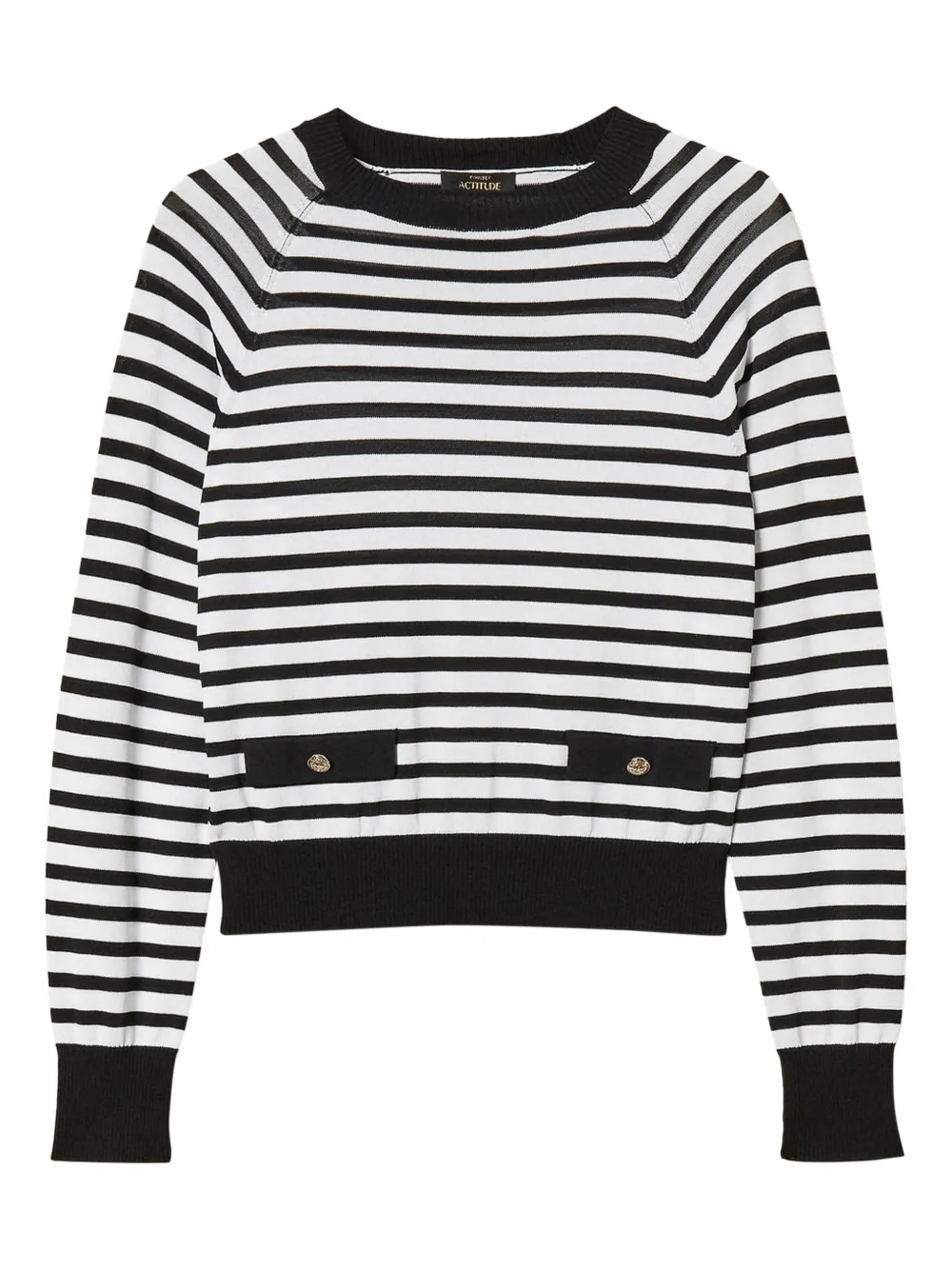 TWINSET striped crew-neck sweater - Bianco