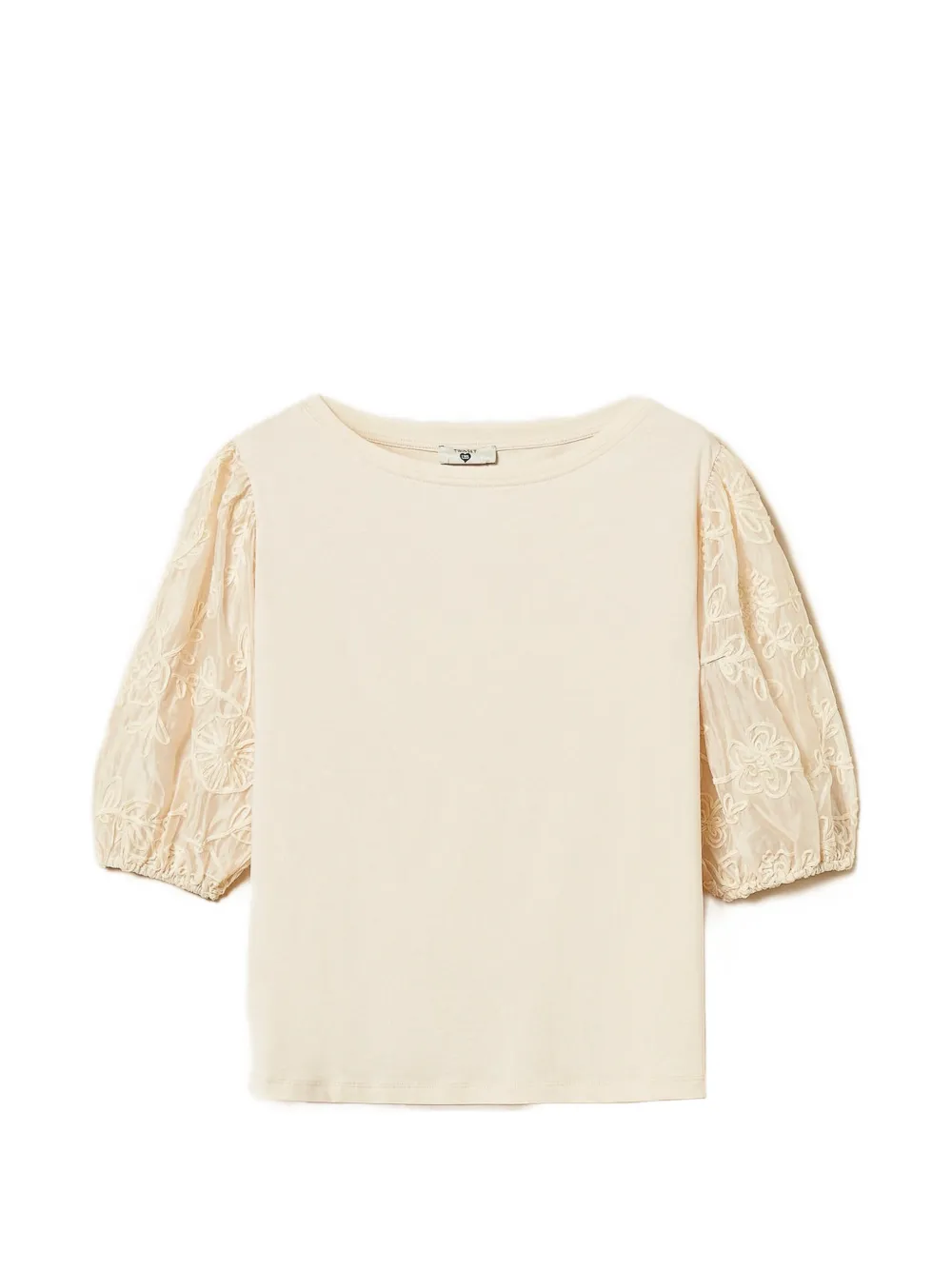 TWINSET embroidered-sleeve blouse - Toni neutri