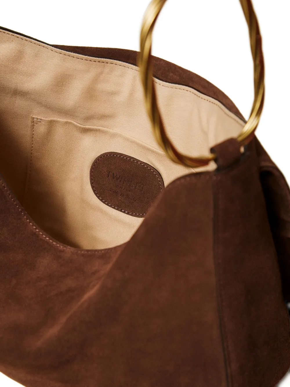 TWINSET Medium Liliane suède tas Bruin