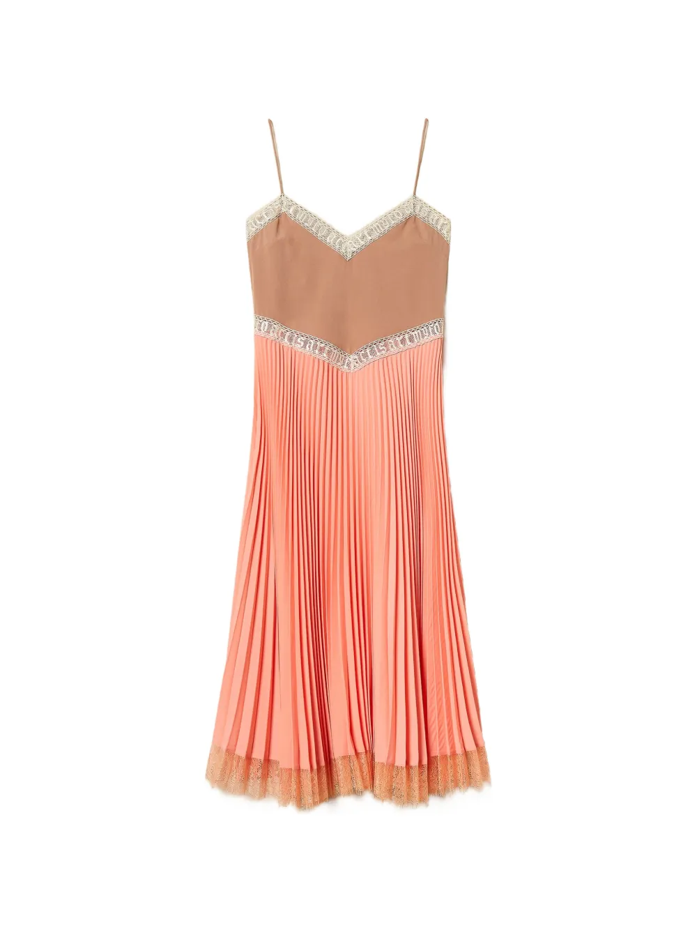 TWINSET x Myfo geplooide jurk Oranje