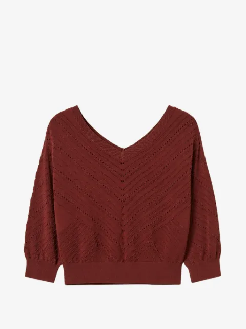 TWINSET chevron openwork jumper