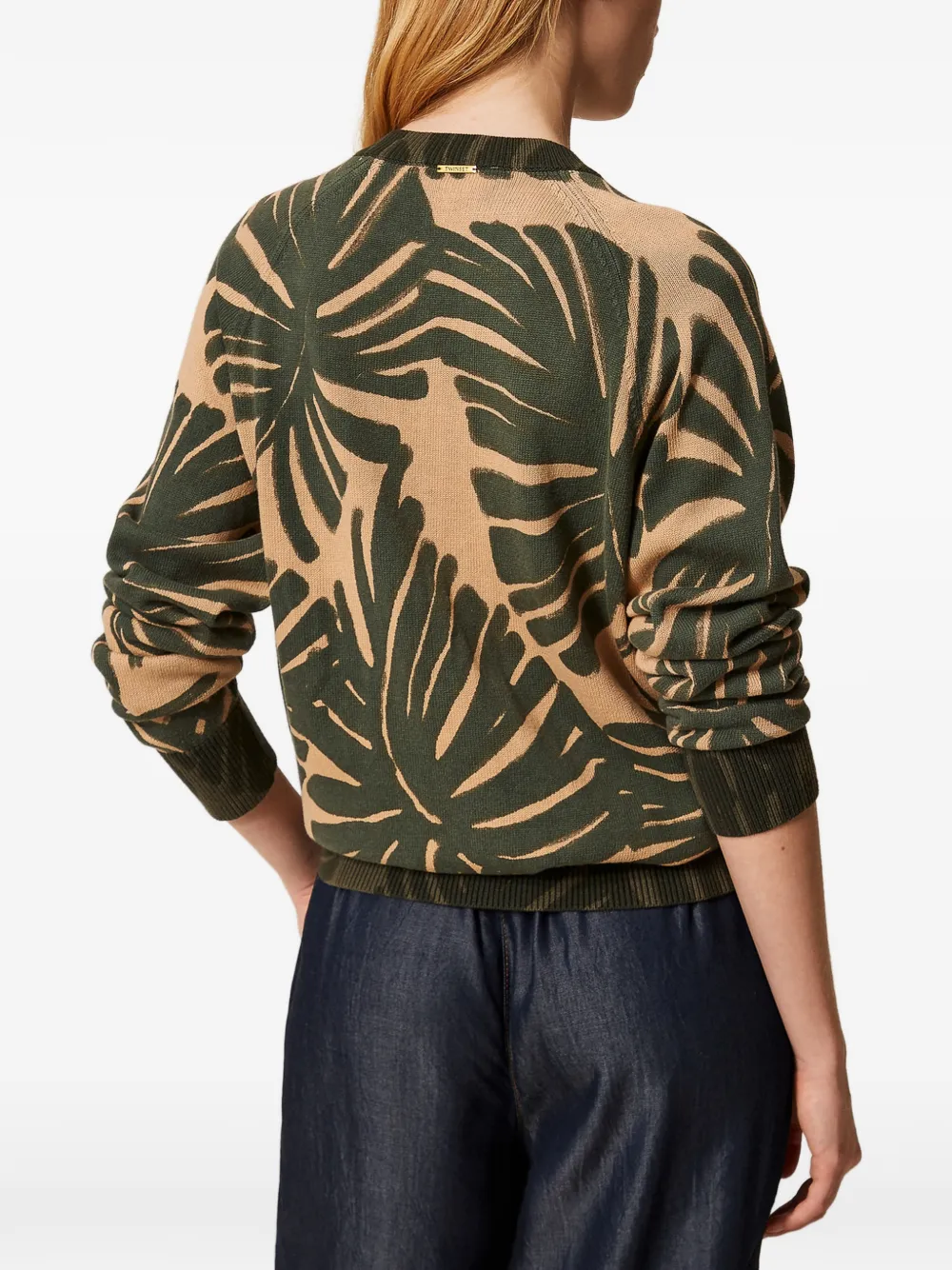TWINSET Trui met jungleprint Beige