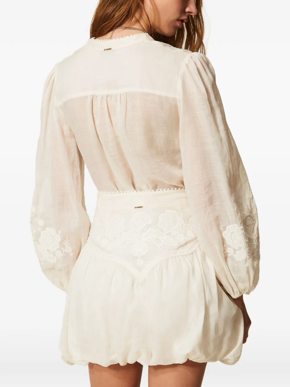 TWINSET Shirt met borduurwerk Beige