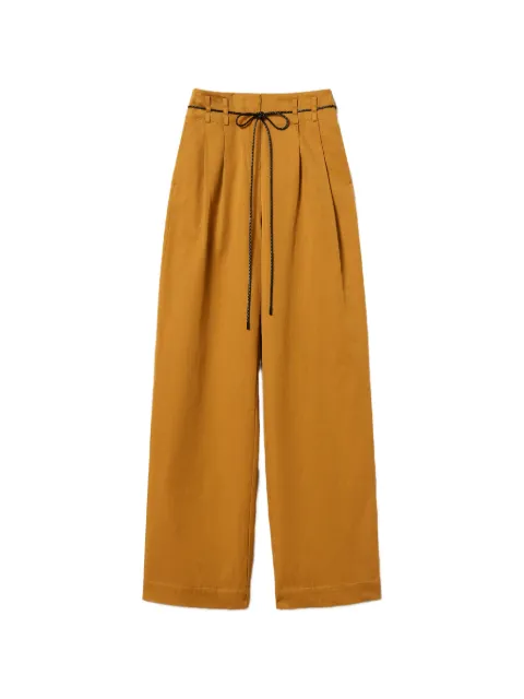 TWINSET pantalones con tiro alto y pinzas