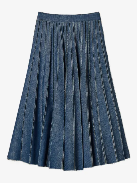 TWINSET falda de mezclilla con pliegues