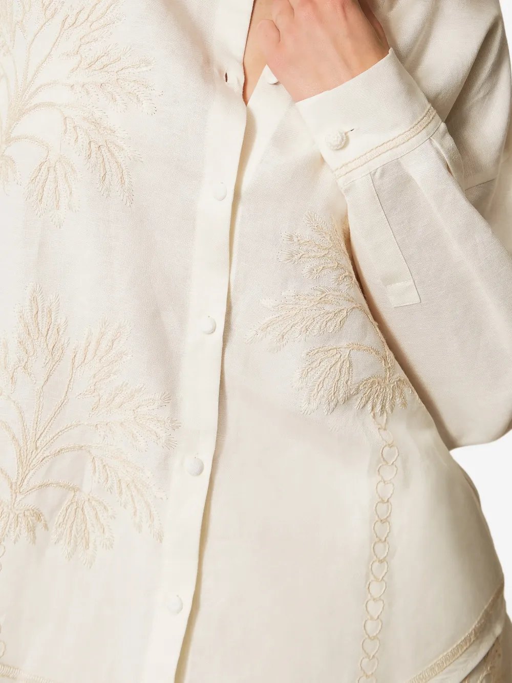 TWINSET Button-up blouse Beige