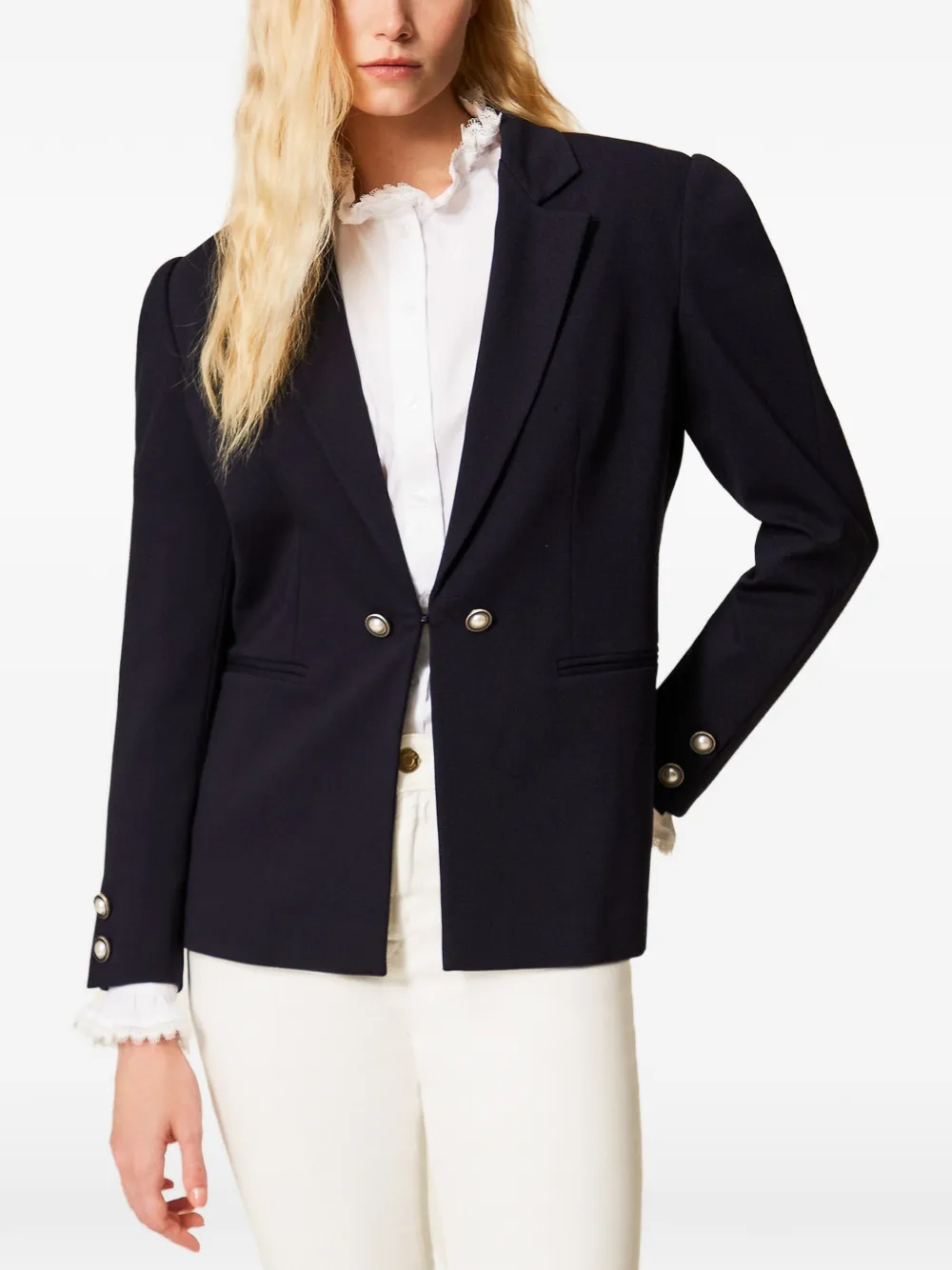 TWINSET Blazer met sierknoop Blauw