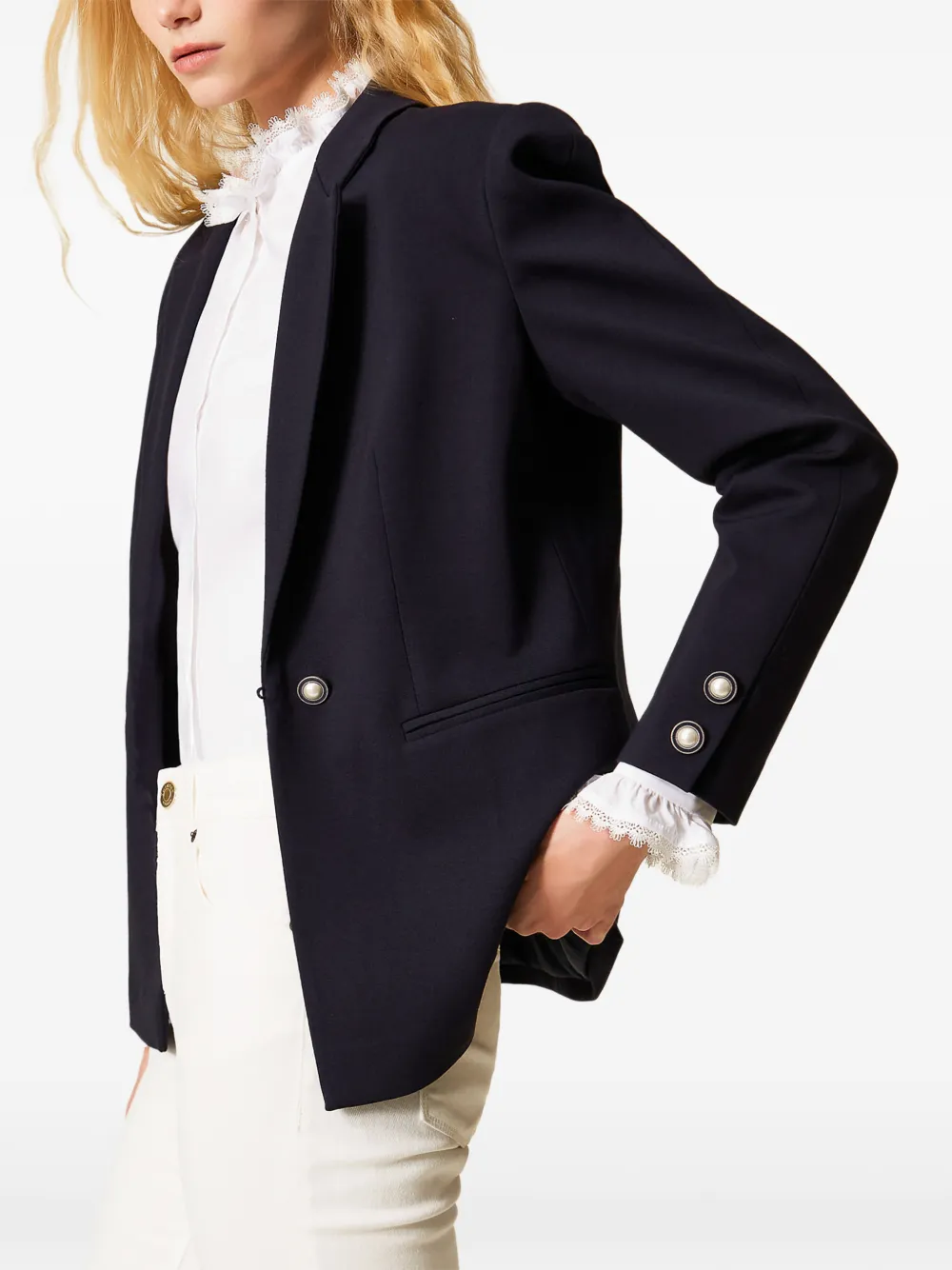 TWINSET Blazer met sierknoop Blauw