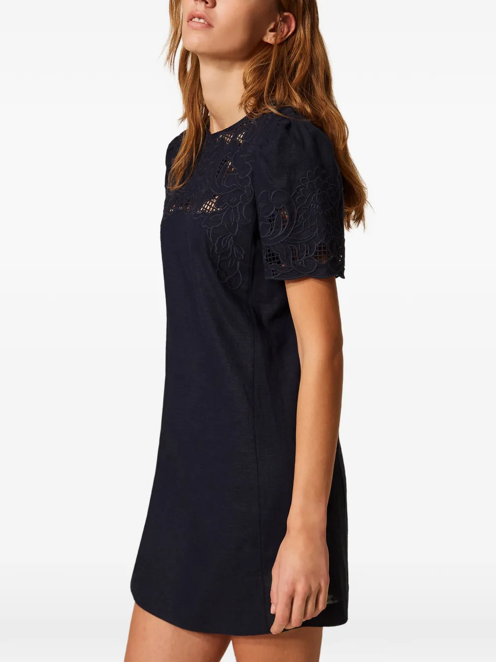 TWINSET Mini-jurk met korte mouwen Blauw