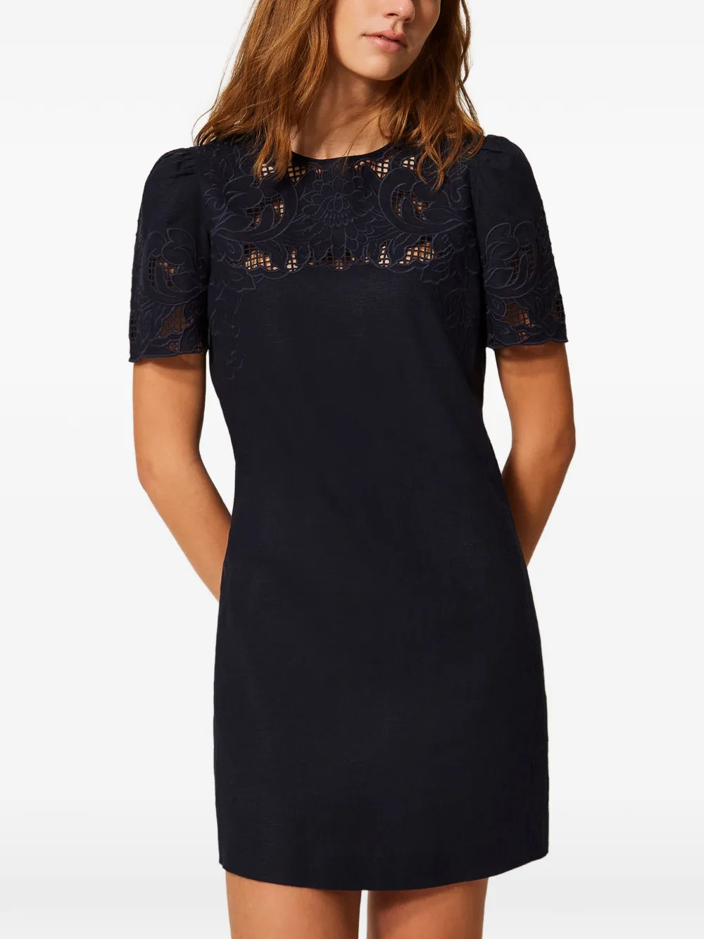 TWINSET Mini-jurk met korte mouwen Blauw