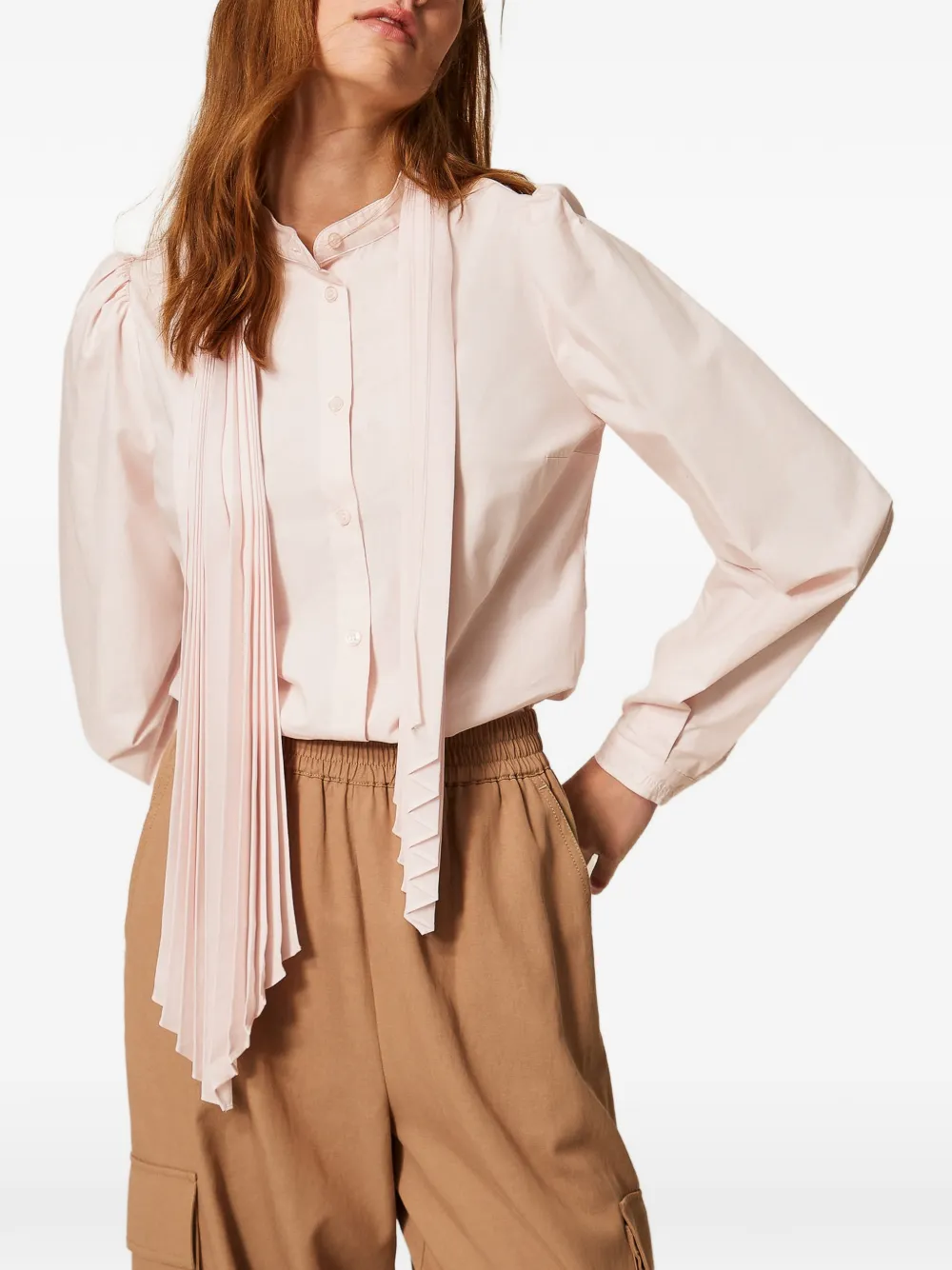TWINSET blouse met geplooid detail Roze