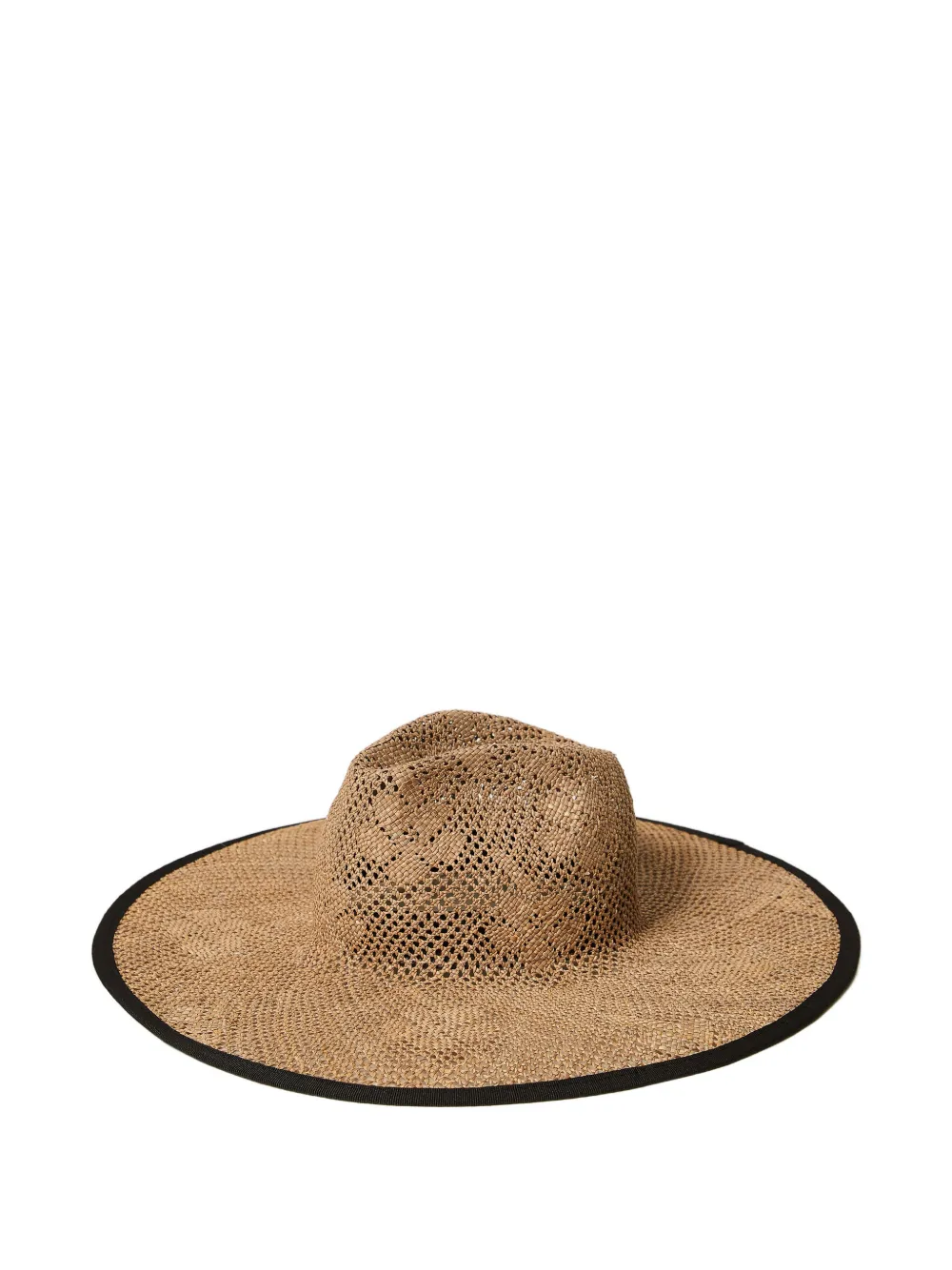 TWINSET woven trim-detail fedora hat - Marrone