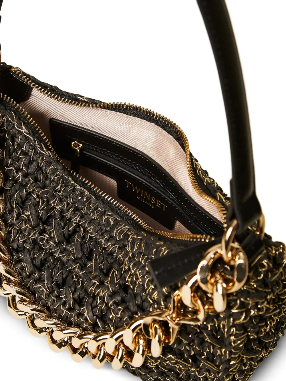 TWINSET Schoudertas met kettingdetail Zwart
