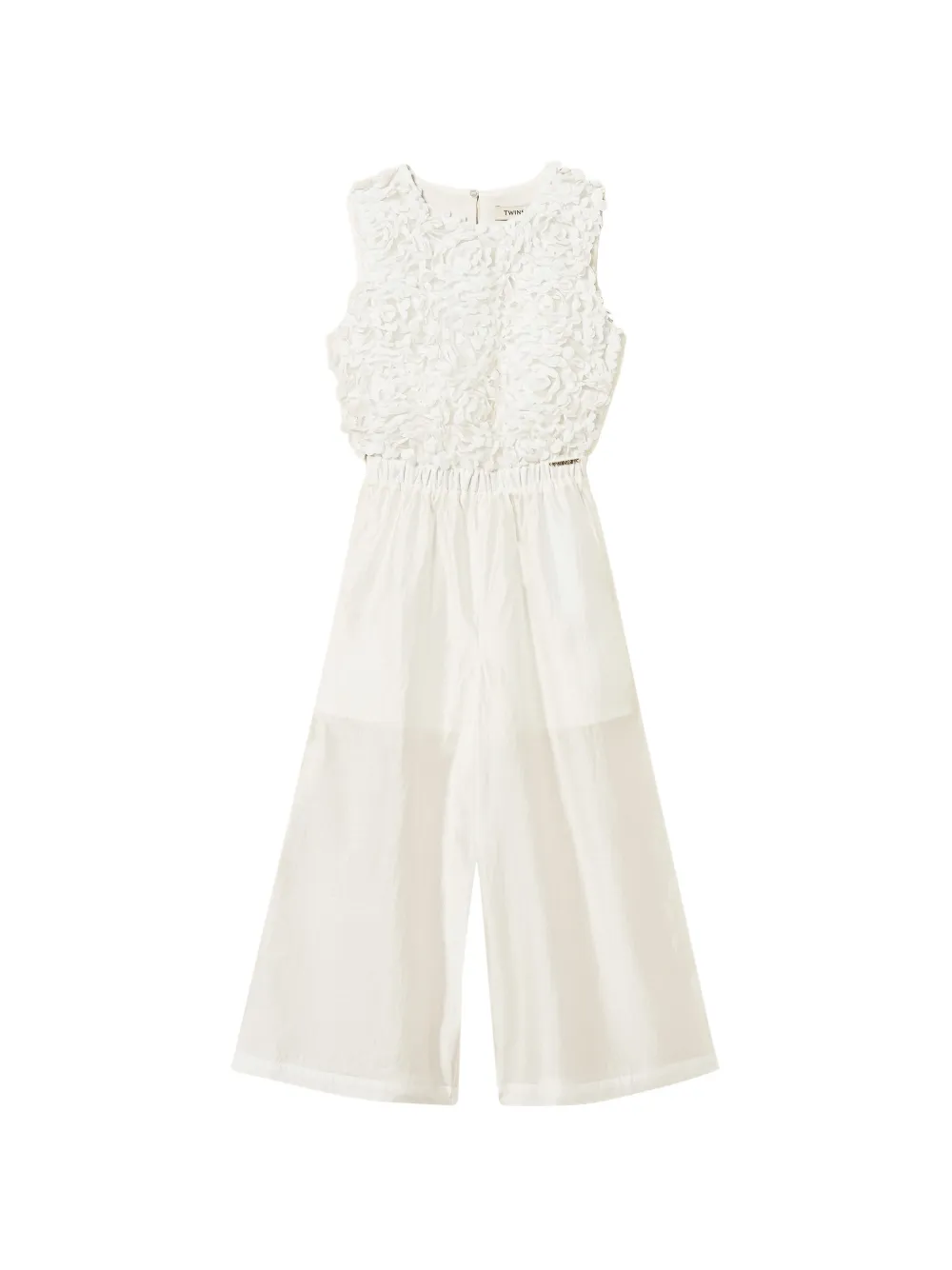 TWINSET Kids floral jumpsuit - Bianco