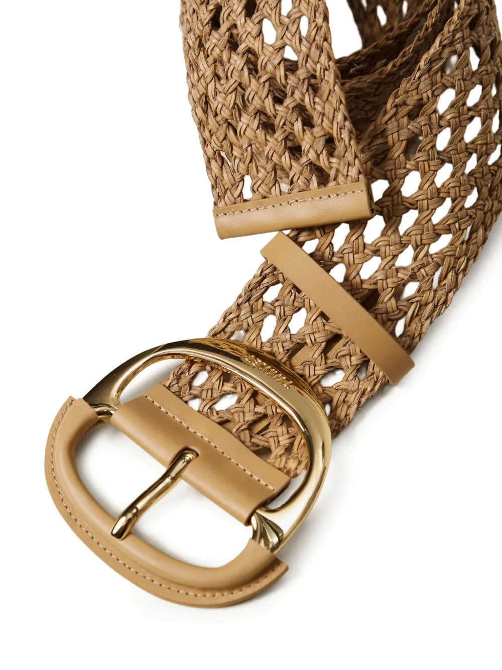  Twinset Woven Buckled Belt - Neutrals 