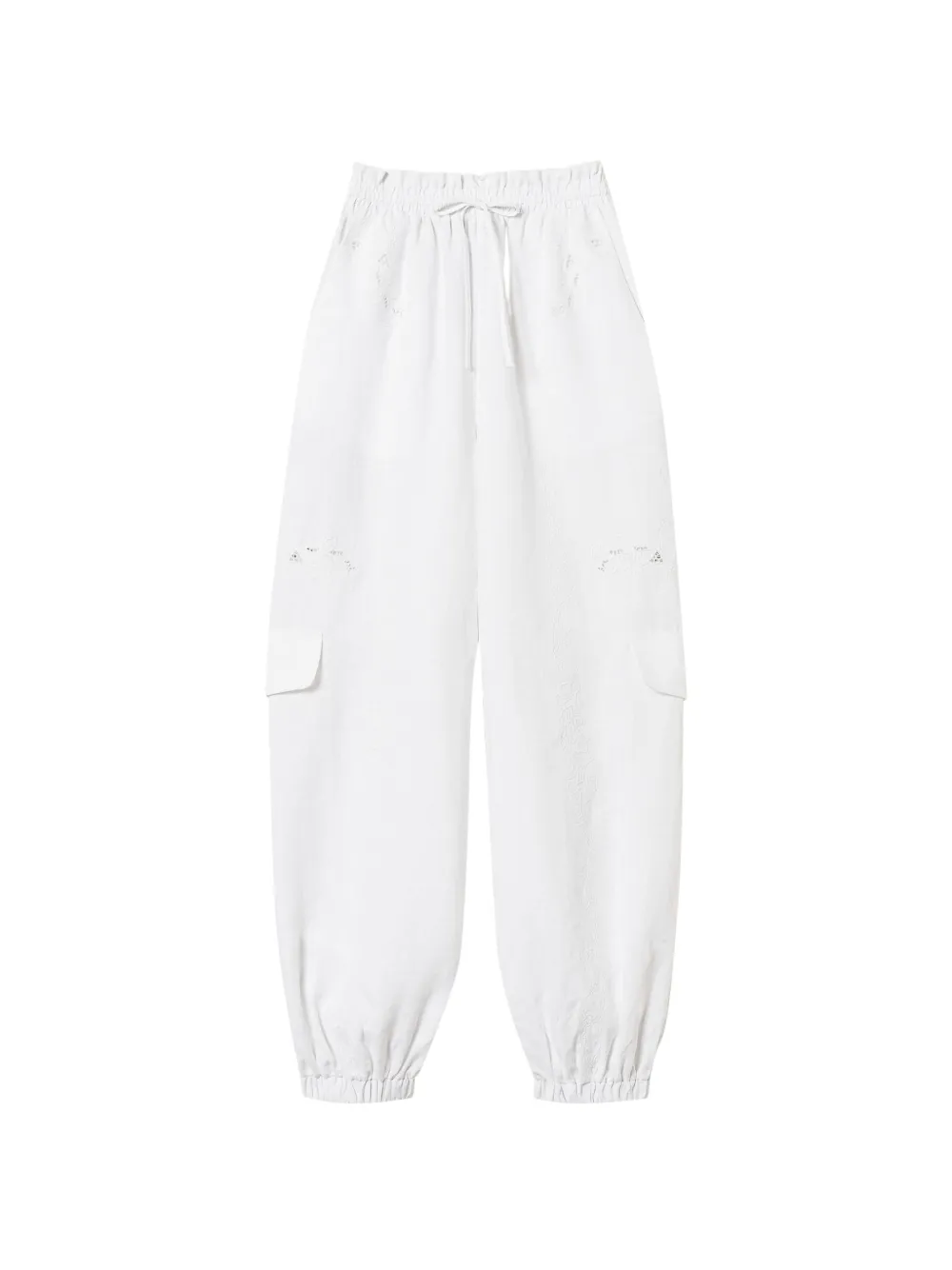 TWINSET embroidered joggers - Bianco