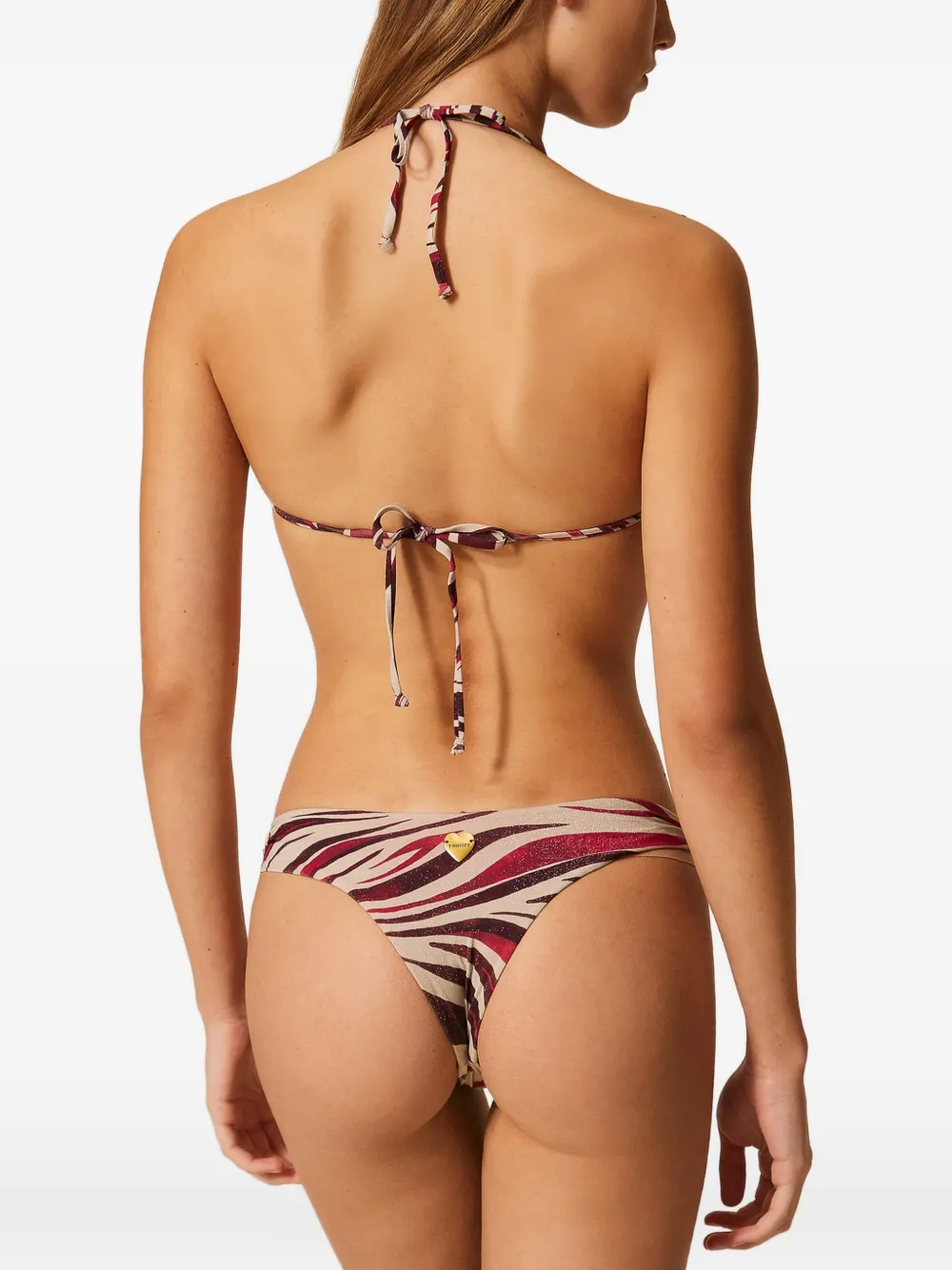  Twinset Printed Bikini Briefs - Red 