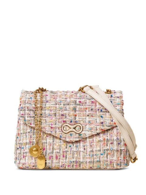 TWINSET tweed chain satchel
