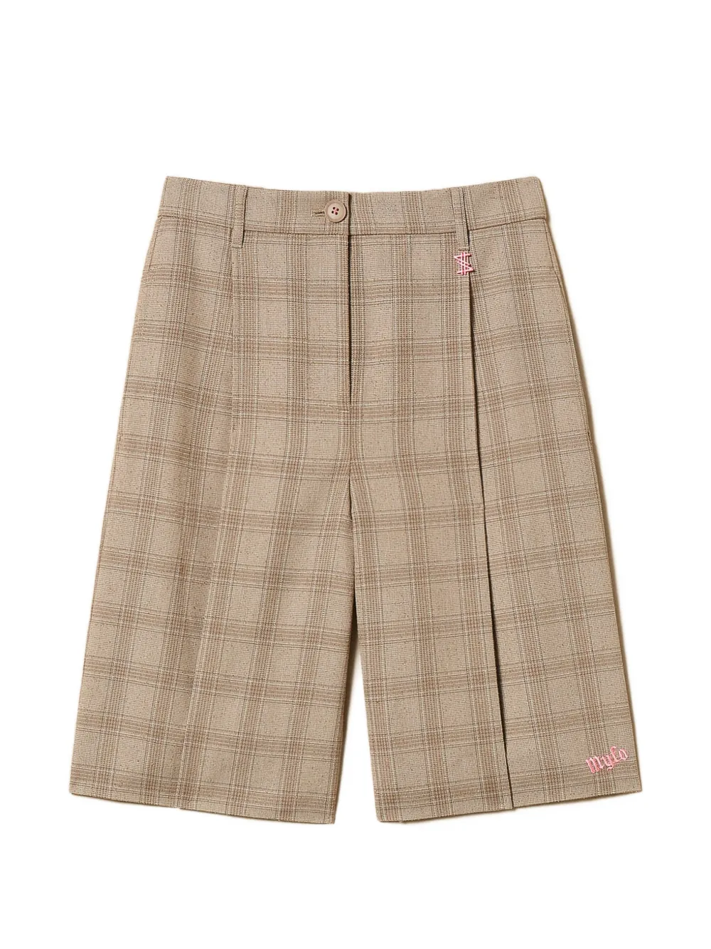 TWINSET x Myfo checked tailored shorts - Toni neutri
