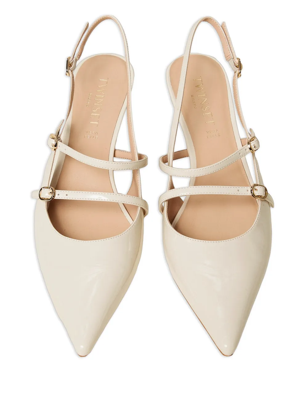TWINSET Slingback pumps met bandjes Beige