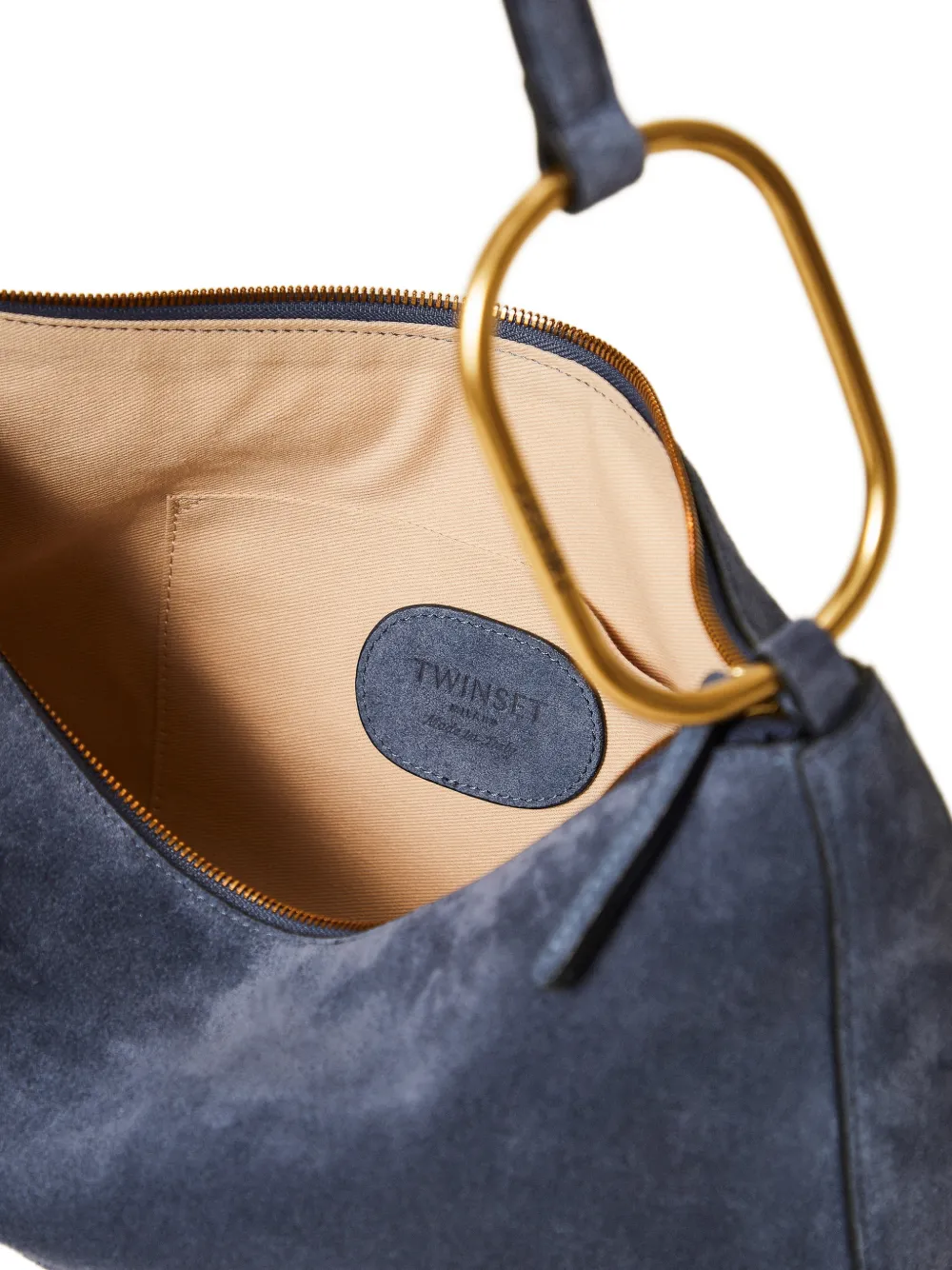 TWINSET Liliane schoudertas met ring handgreep Blauw