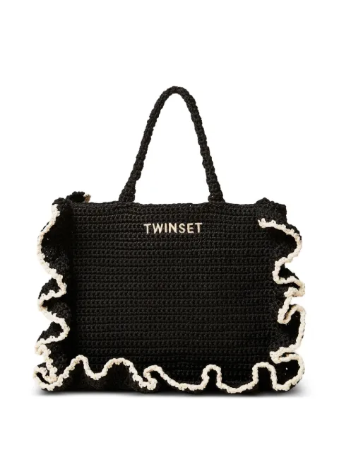 TWINSET ruffled-trim tote bag