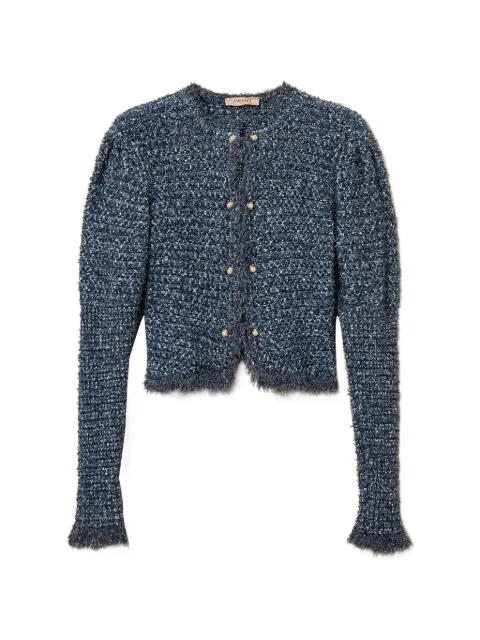 TWINSET jacquard fringed jacket
