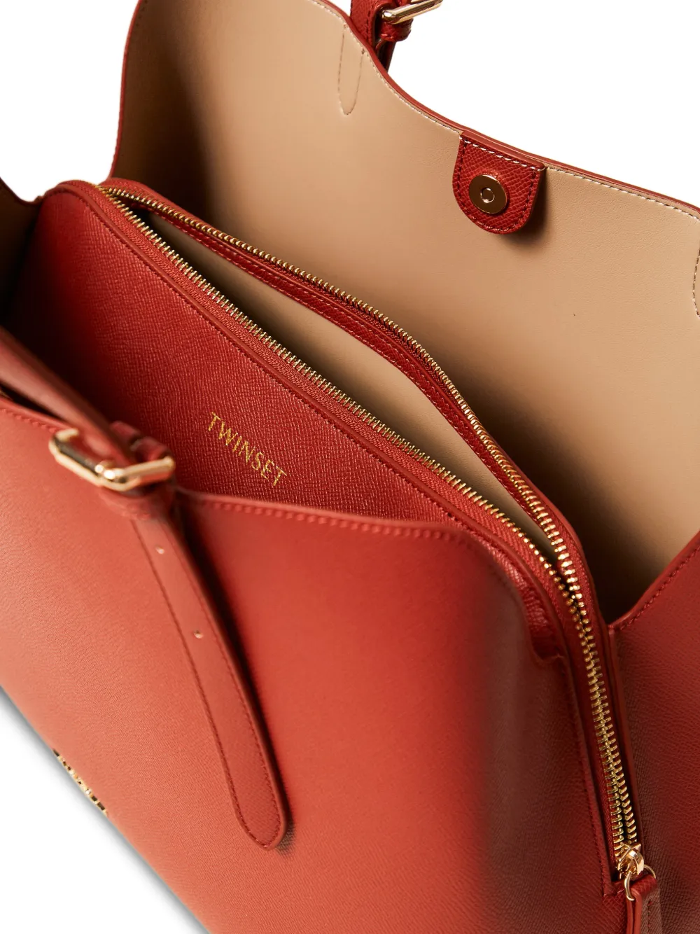 TWINSET Shopper met gespbandje Rood