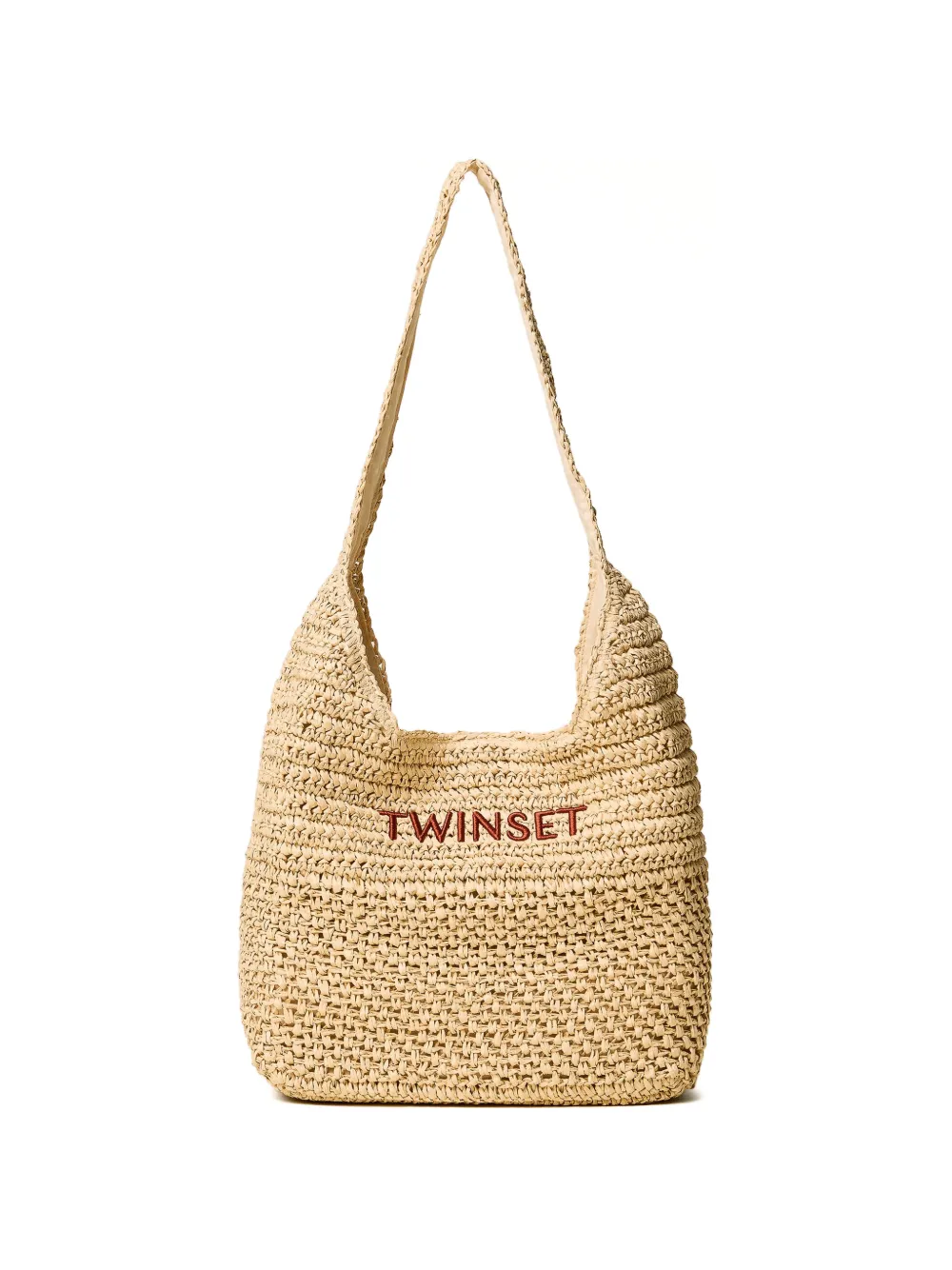 TWINSET Borsa a secchiello con ricamo - Toni neutri
