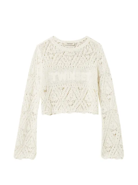 TWINSET Kids openwork-pattern sweater