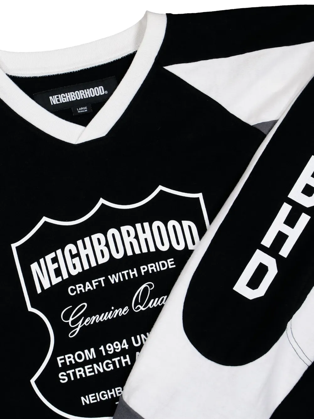 Neighborhood Sweater met logoprint en lange mouwen Zwart