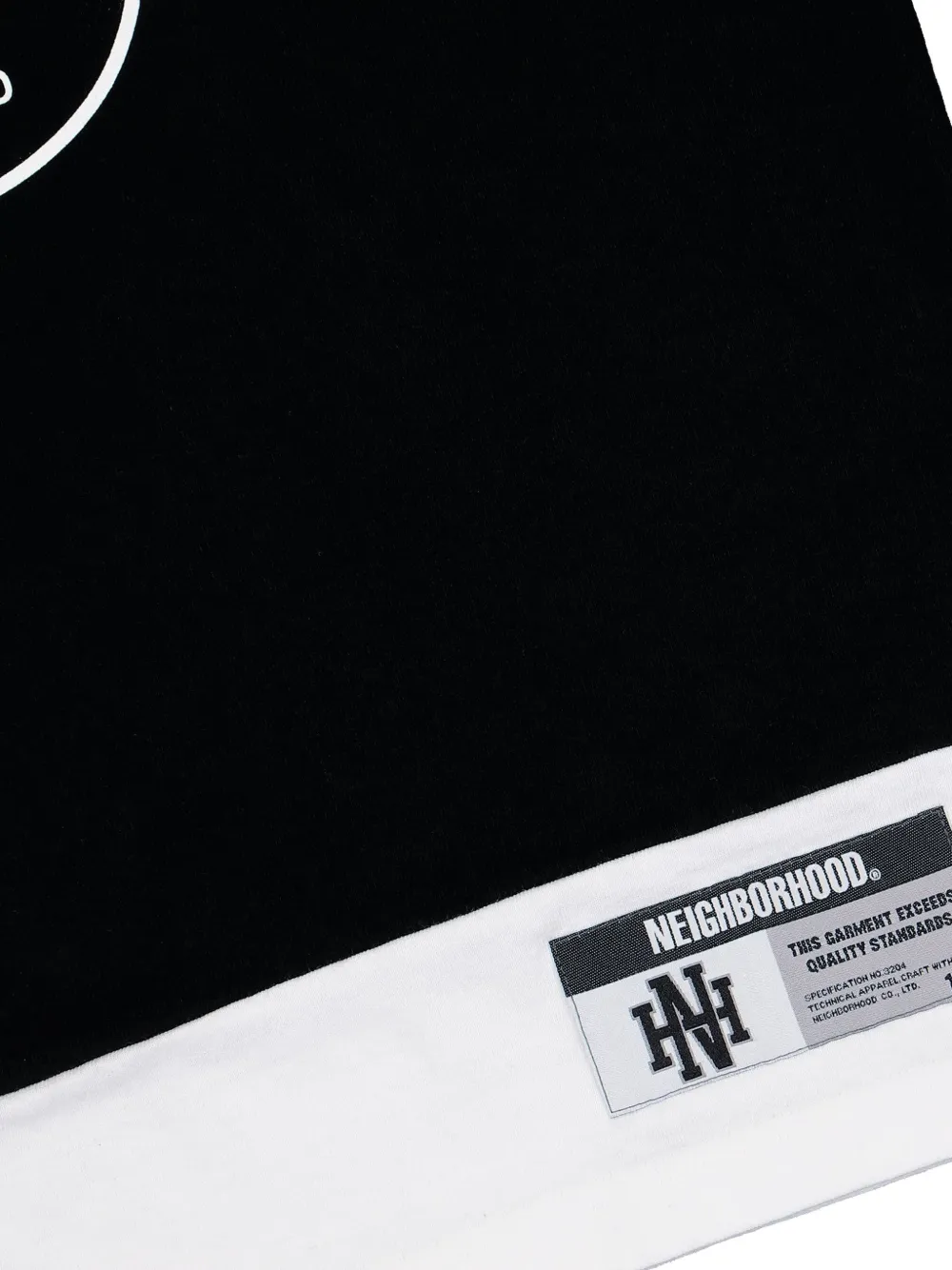 Neighborhood Sweater met logoprint en lange mouwen Zwart