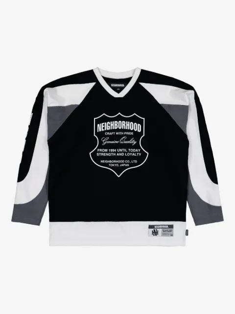 Neighborhood long-sleeved printed-logo sweatshirt