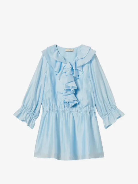 TWINSET Kids vestido corto de gasa con volantes