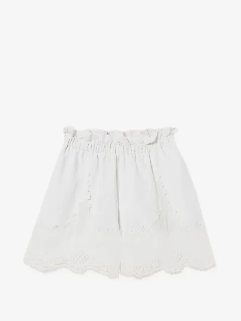 TWINSET linen shorts with lace