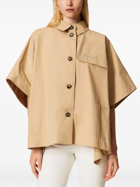 TWINSET gabardine trench poncho