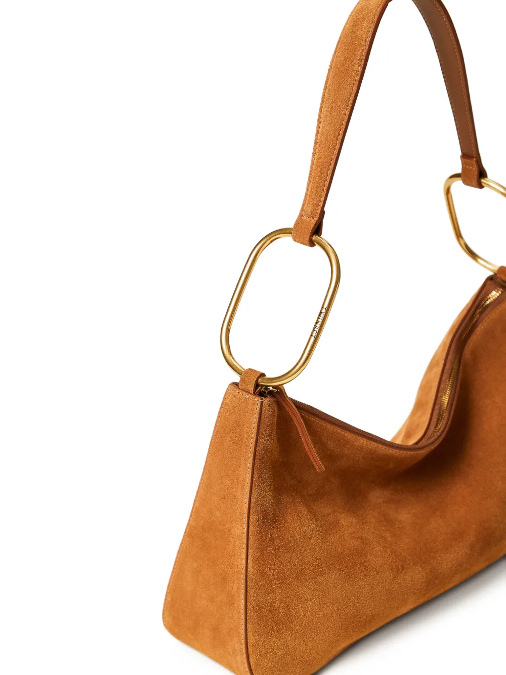 TWINSET Medium Liliane suède tas met ringen Bruin