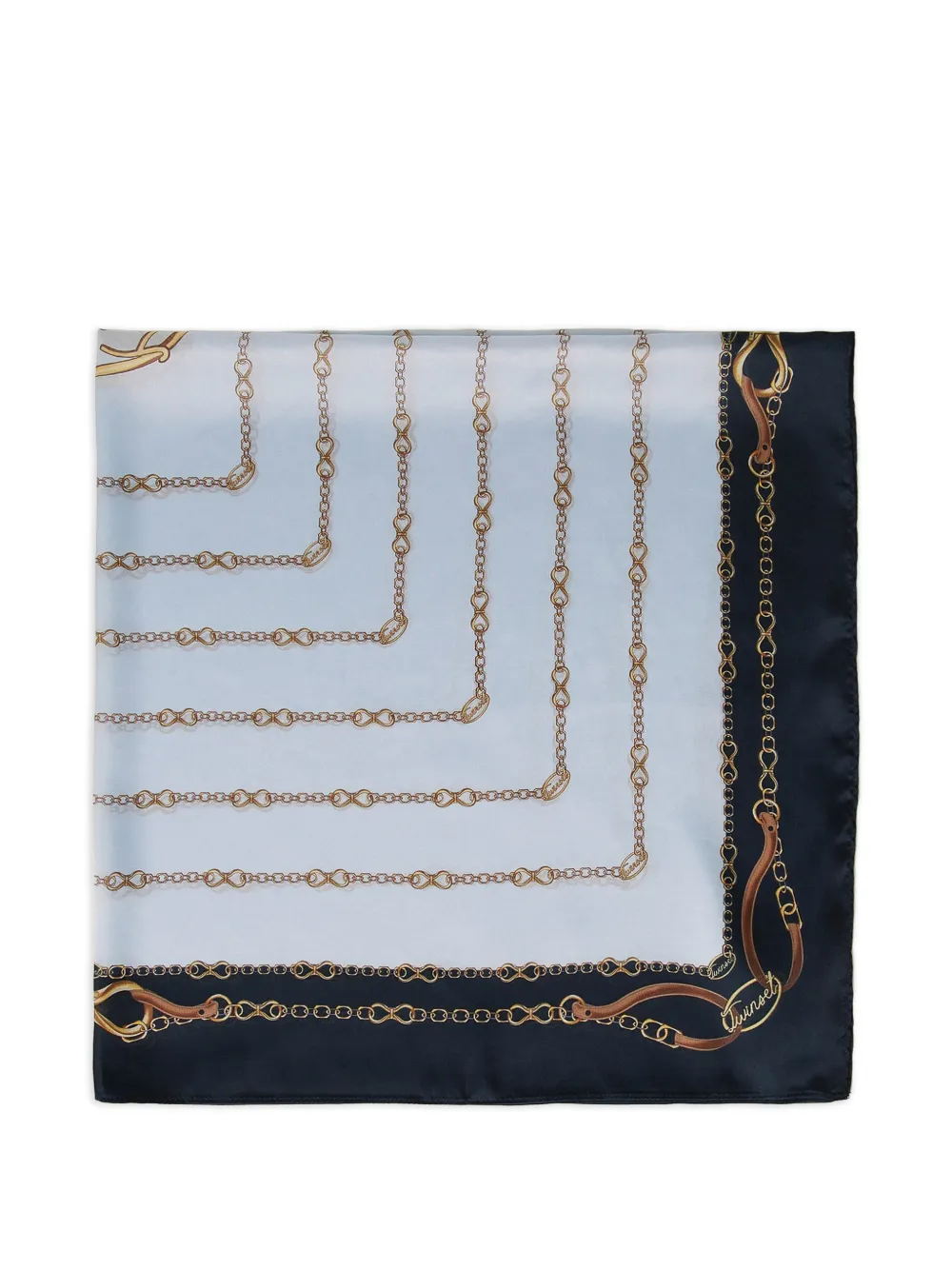 TWINSET Foulard met ketting-print Blauw