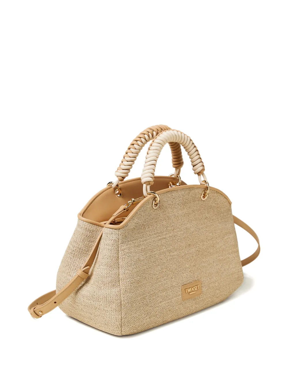  Twinset Woven Tote Bag - Neutrals 