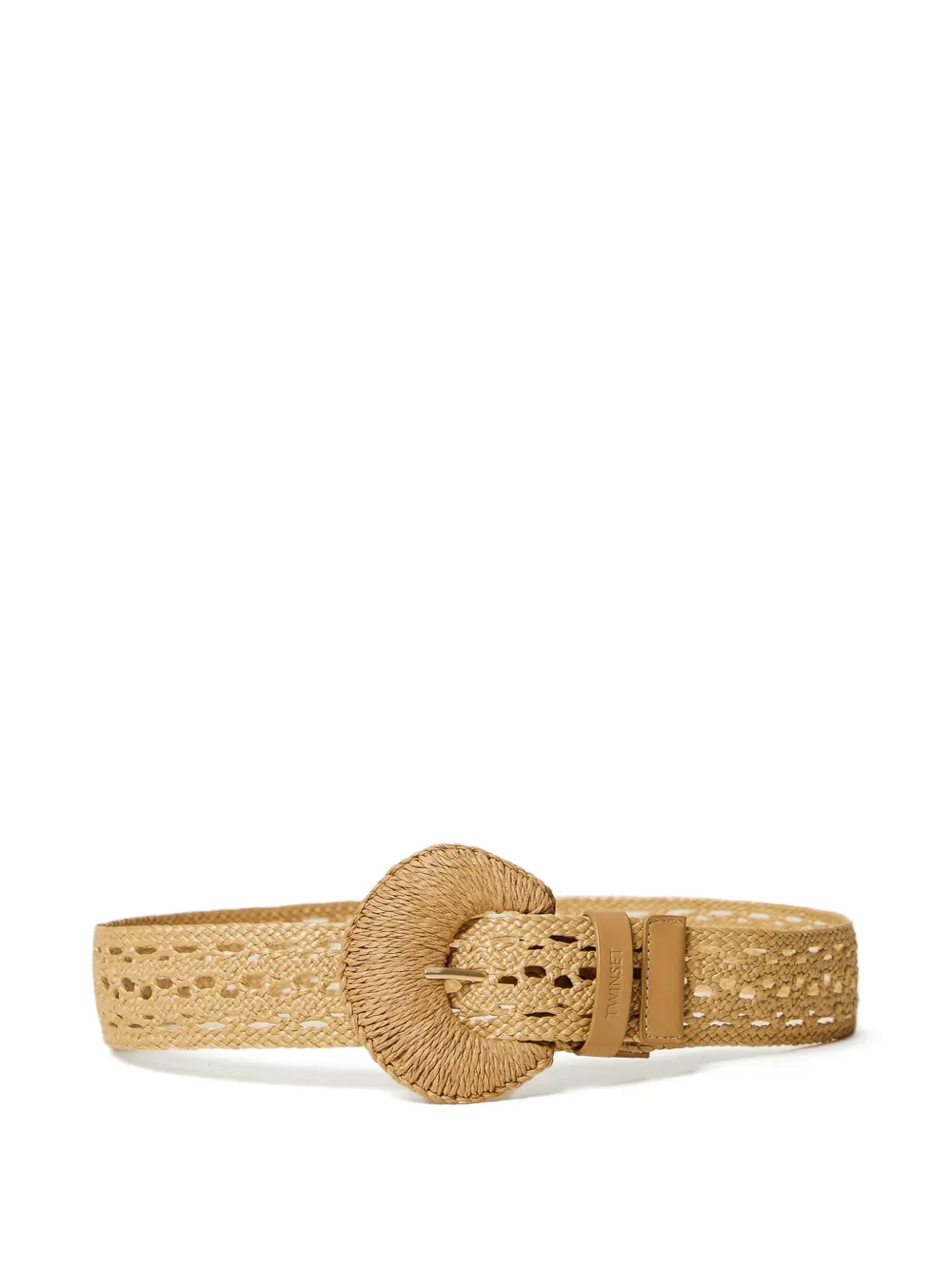 TWINSET woven buckle belt - Nude