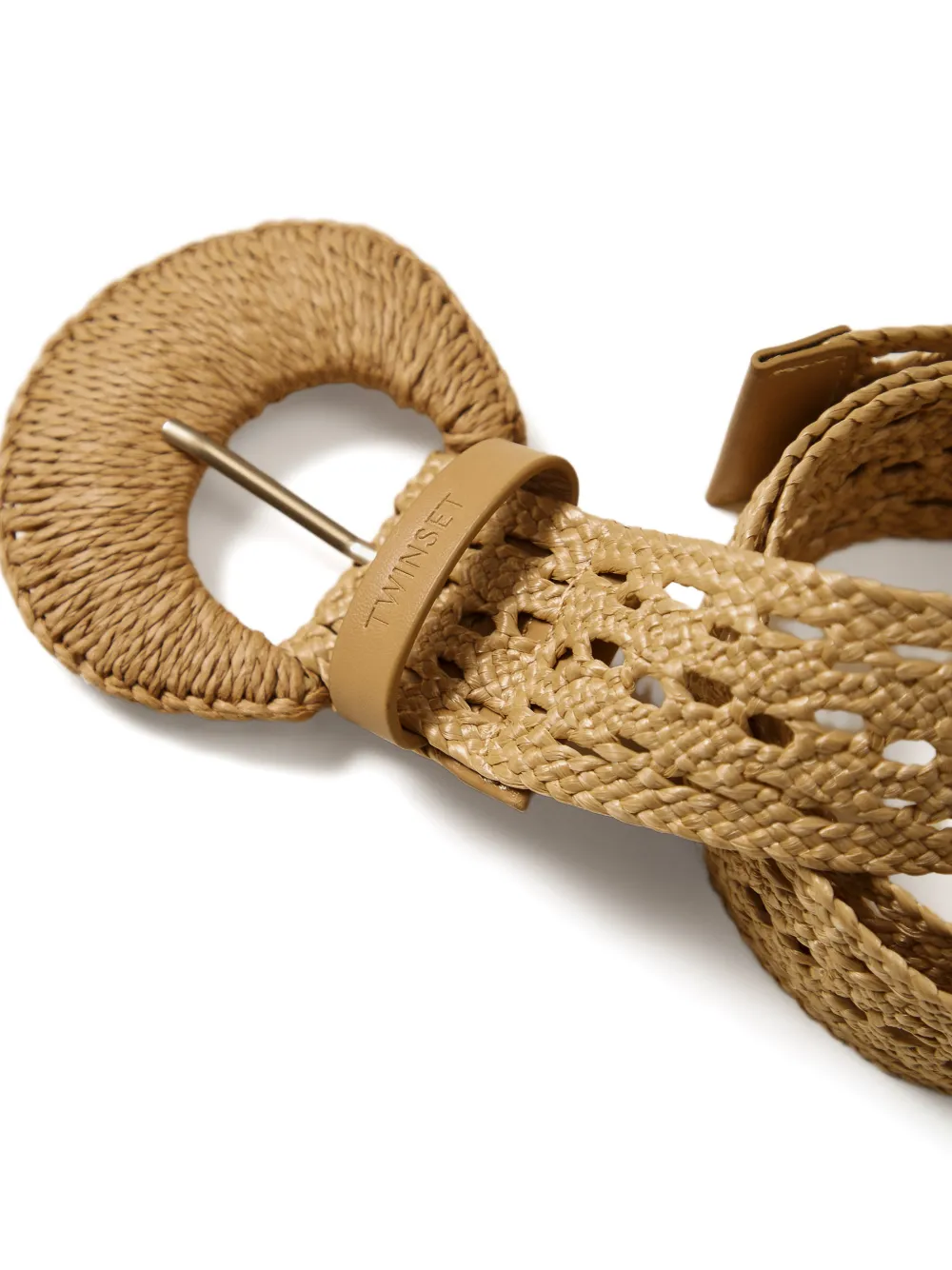  Twinset Woven Buckle Belt - Neutrals 