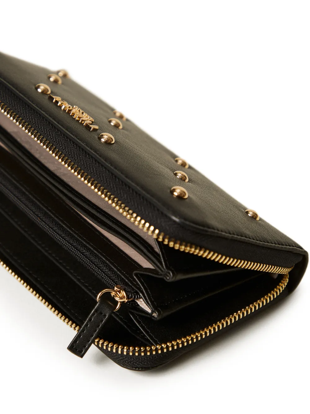 TWINSET Portemonnee met rits en studs Zwart